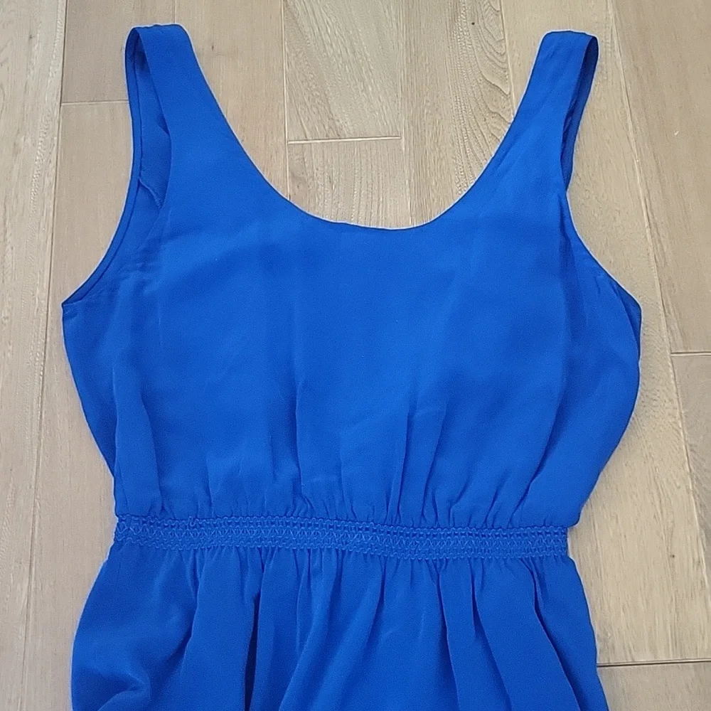 Wilfred Aritzia‎ Blue Silk Dress Mini Suplice Neckline XS